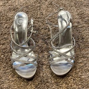 Silver dress heels